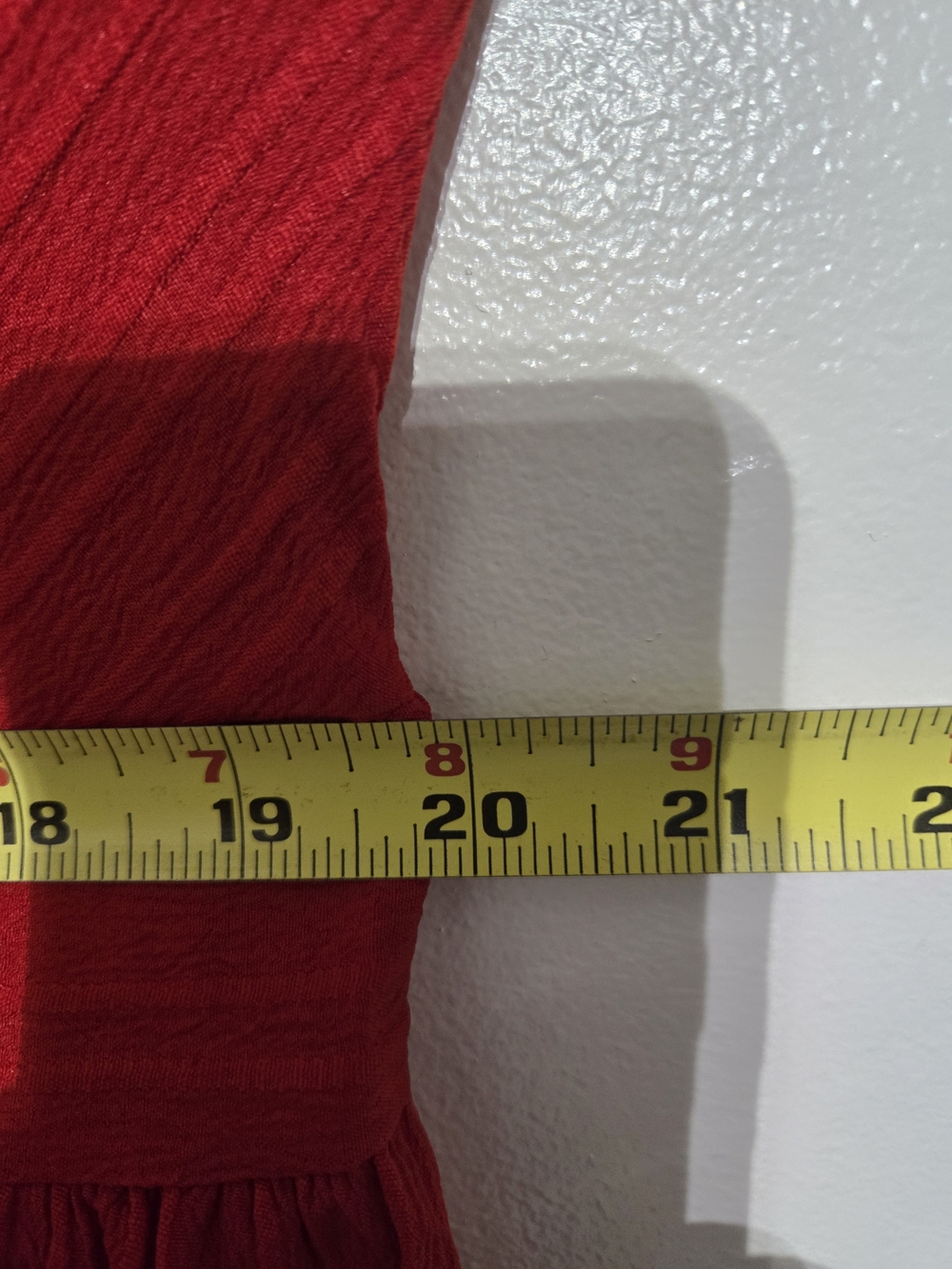 Red Flutter Sleeve V-Neck Wrap Dress - Picture 5 of 5